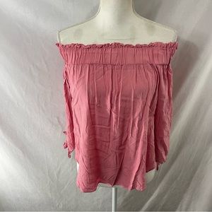 H&M Off Shoulder Pink Top